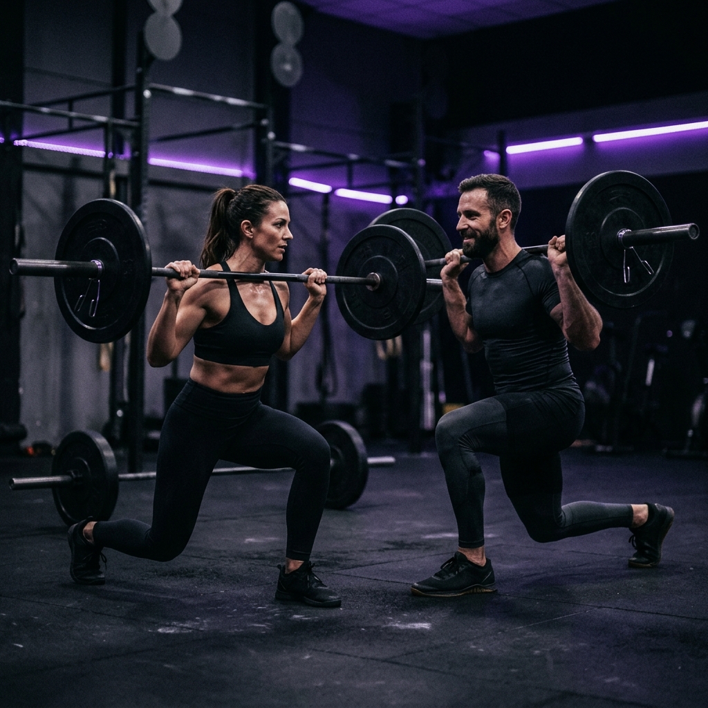 Couple training together