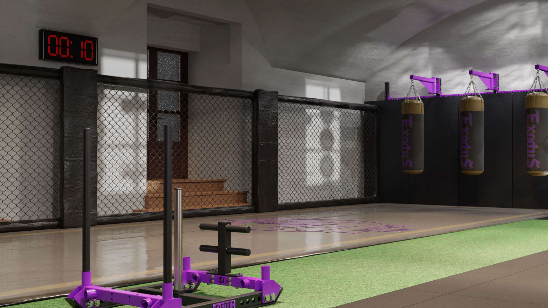 MMA Cage & Sled Track